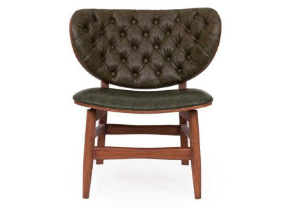 Moderne Chesterfield Green Fauteuil à bascule une place rembourré une place