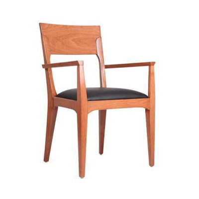 Chaise de salle à manger design en bois marron Chaise de luxe à un siège 1 place