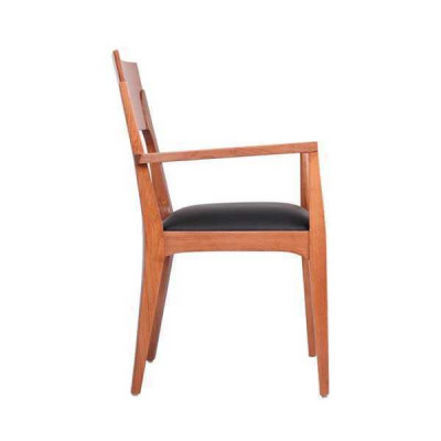 Chaise de salle à manger design en bois marron Chaise de luxe à un siège 1 place