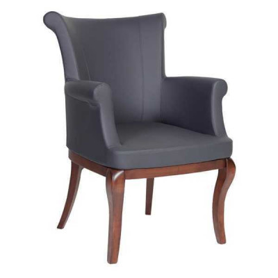 Chaise de designer grise fauteuil fauteuils rembourrés fauteuil de salle à manger de luxe