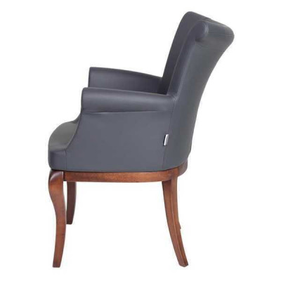 Chaise de designer grise fauteuil fauteuils rembourrés fauteuil de salle à manger de luxe