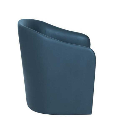 Fauteuil bleu design.Siège unique.Fauteuil textile.Fauteuil moderne de relaxation.