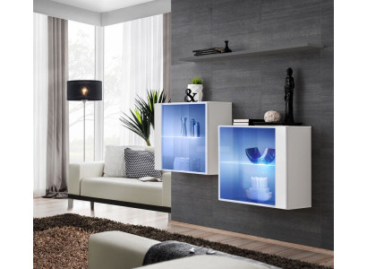 Unité murale Armoire Design moderne Armoires Meubles de salon Étagère murale