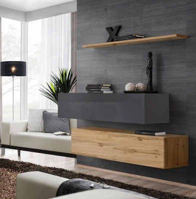 Ensemble moderne de meubles de salle à manger, design d'ameublement de buffet, ensemble mural salon suite de luxe 3 pièces