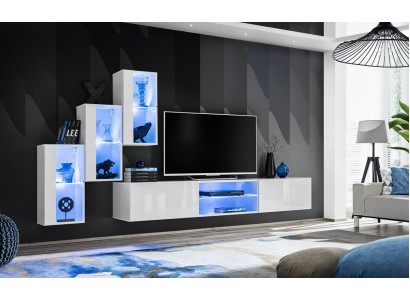 Unité murale ensemble de salon de luxe neuf 210 cm Mobilier Étagères murales moderne
