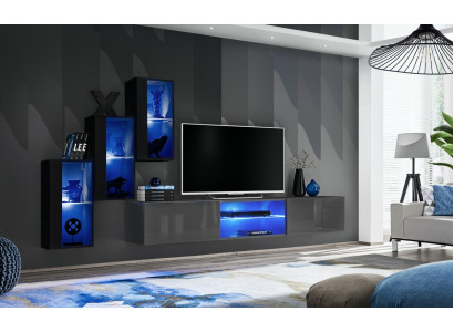Ensemble de 4 pièces Unité murale 210 cm Mobilier Mobilier Nouveau meuble mural moderne