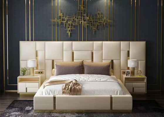 Conception Ensembles De Chambre Lit Moderne Hôtel De Luxe Lits Mobilier