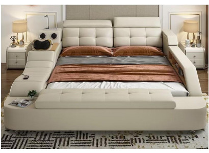 Lit multifonction Lit double Lit moderne Cadre de lit 180x200cm nouveau