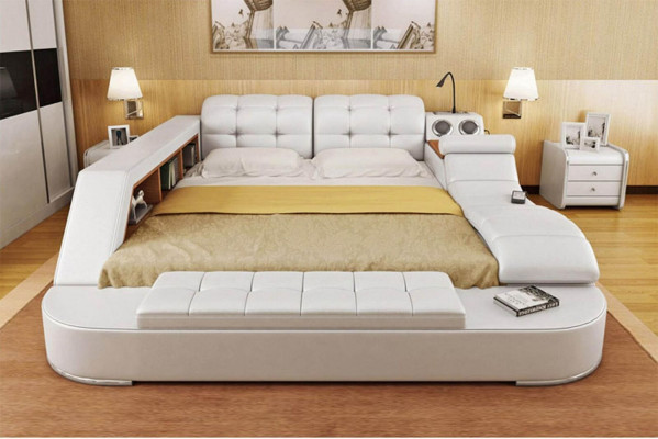 Chesterfield Double Luxury Design Bed 180x200 Multifunction sbett neuf