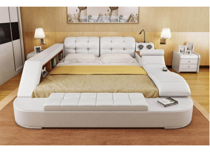 Chesterfield Double Luxury Design Bed 180x200 Multifunction sbett neuf