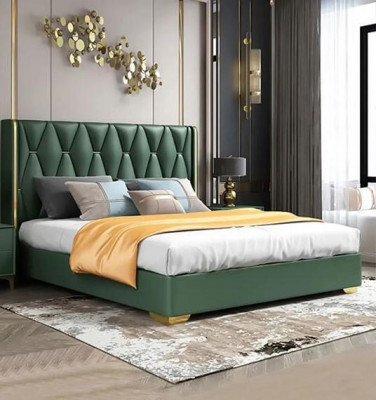 Lits de luxe Chesterfield Mobilier baroque rococo Hôtel Chambre en cuir neuf