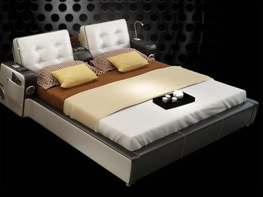Lit multifonction Lit Double Lit Moderne Cadre de Lit Lits 180 x 200 cm