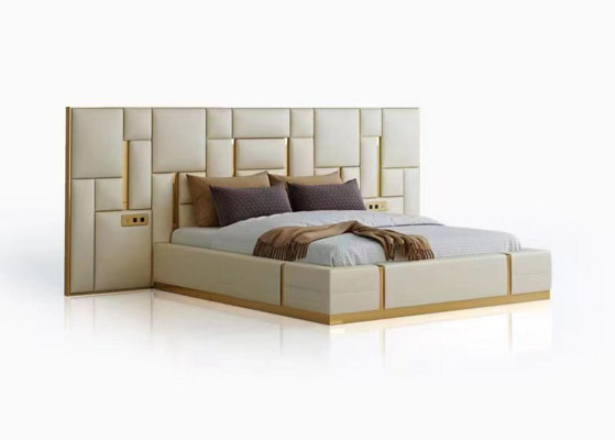 Ensemble de mobilier de chambre complet 3 pièces. Tables de chevet Mobilier design Lits