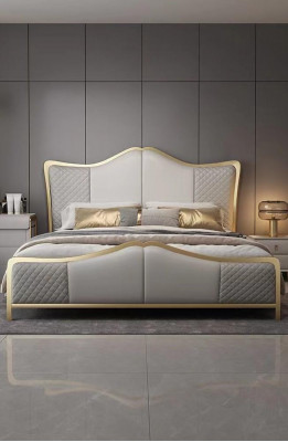 Lit de design Lits de luxe Cadre de lit moderne Chambre d'hôtel pour dormir Hôtel