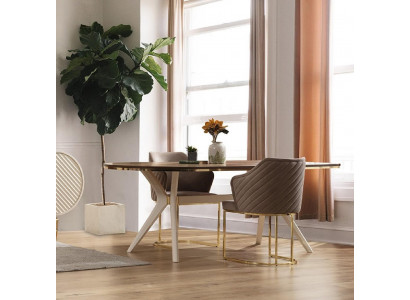 Ensemble de salle à manger Salle à manger Dinette de luxe Table à manger Table Chaises Marron Ensemble 5 pièces