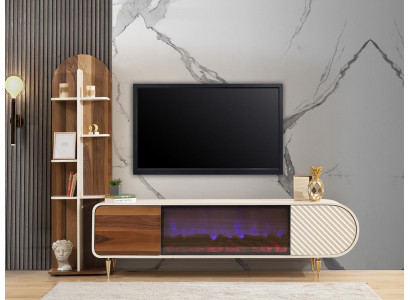 Meuble TV meuble bas étagères buffet table moderne blanc luxe nouveau