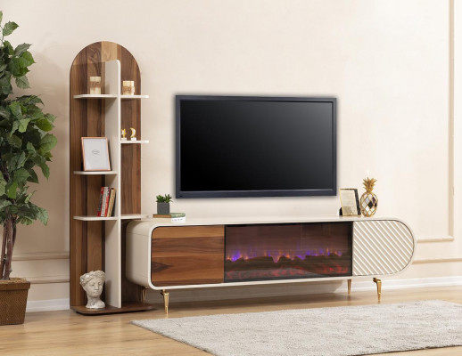 Meuble TV meuble bas étagères buffet table moderne blanc luxe nouveau