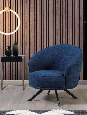 Ensemble de canapés modernes canapés de luxe fauteuil trois places bleu meubles rembourrés 3 pièces