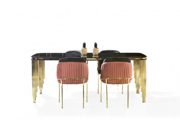 Mobilier de salle à manger gris Ensemble de salle à manger de luxe Table de salle à manger Chaises Ensemble de coin repas 5 pièces