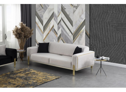 Canapé trois places blanc moderne Canapé Meubles rembourrés Mobilier de salon neuf