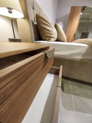 Table de chevet de chambre de luxe Table de chevet style Art déco en bois nouvel hôtel