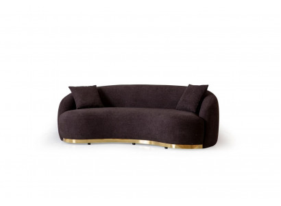 Canapé design 4 places, couleur marron, nouveauté dans le salon moderne