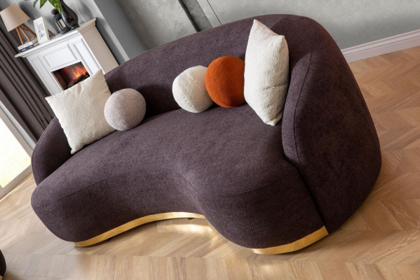 Canapé design 4 places, couleur marron, nouveauté dans le salon moderne