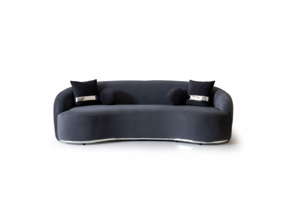 Canapé design 4 places - Canapés noirs Grand banc xxl Meubles de siège 250cm