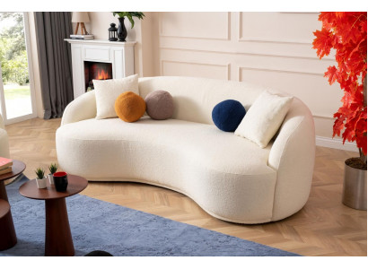 Canapé design Canapés semi-circulaires Canapé de luxe Mobilier rembourré 4 places xxl grand