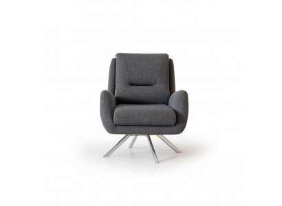 Fauteuil moderne de luxe dans le salon du club design gris.