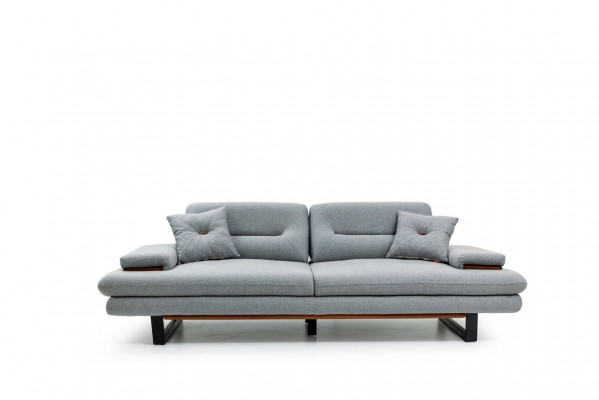 Meubles modernes Salon Canapé 3 places gris xxl grand Designer 238cm Meubles