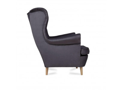 Chesterfield Fauteuil à Ailes Canapé Canapé Siège Salon Relax Gris