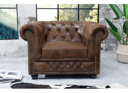 Fauteuil Chesterfield TV Canapé 1 Place Tissu Tissu Canapés Rembourrage