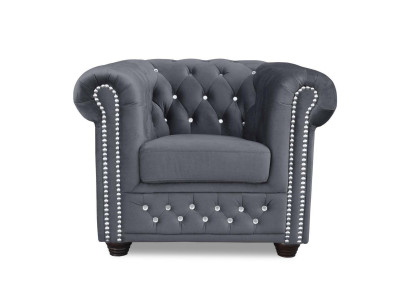 Canapé Chesterfield, fauteuil, canapé TV 1 place, tissu en textile, rembourrage neuf