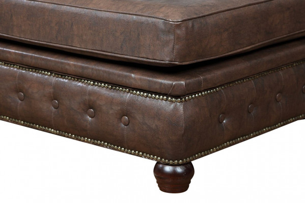 Repose-pieds Club Tabouret Lounge Chesterfield Textile Ottoman Design Tissu Ottoman