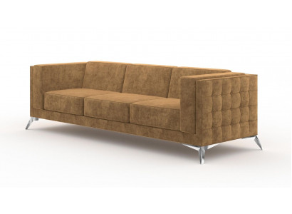 Canapé trois places en tissu pour canapé Chesterfield suite de canapés en tissu rembourré