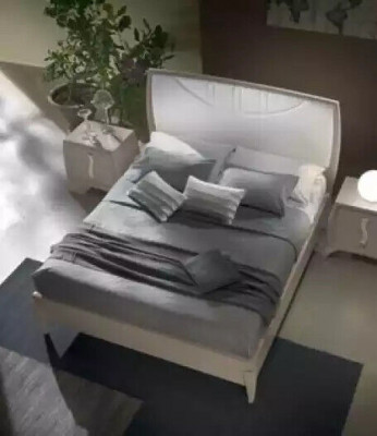 Lit 2x Tables de chevet 6 pièces Ensemble de chambre à coucher Design Mobilier de luxe moderne nouveau
