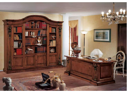 Meuble de bureau étagère marron classique design étagère étagère armoire