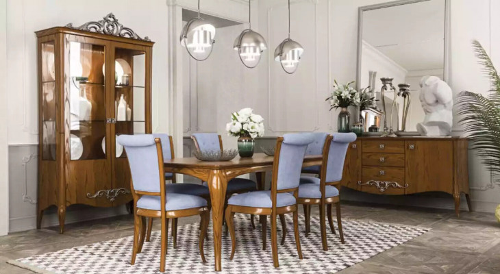 Salle à manger Ensemble Table 6x Chaises Design Buffet Mobilier Luxe neuf