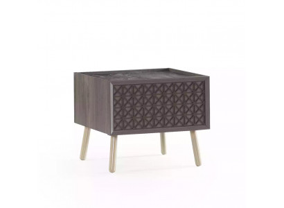 Table de chevet de la chambre à coucher Console de nuit en bois gris Table de nuit pour enfants de luxe