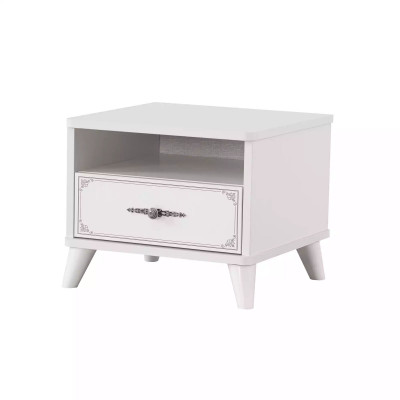 Table de chevet console de nuit Chambre Bois Blanc table de nuit pour enfants de luxe