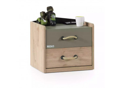 Table de chevet Console de nuit Chambre Bois Barun Table de chevet pour enfants Vert