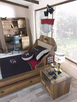 Console de nuit Chambre d'enfants Table de chevet Bois Marron Table de chevet pour enfants de luxe