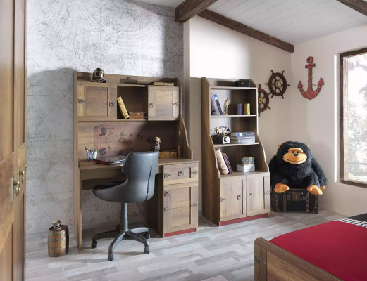 Étagère enfant Bibliothèque Étagère Armoire Étagère sur pied Étagère en bois Marron Garde-robe