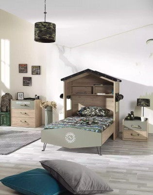 Commode Armoire Bois Commodes Meubles pour enfants Buffet Design Vert Luxe