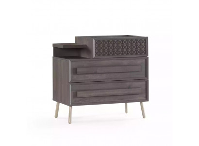 Commode Armoire Bois Commodes Chambre Buffet Design Gris Luxe