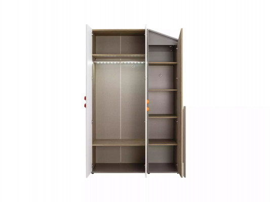 Armoire moderne en bois Armoire Garde-robe Meuble en bois Design à 3 portes Blanc