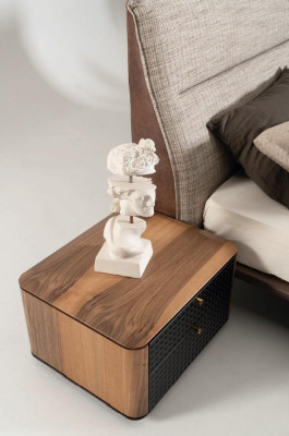 Chambre Table de chevet Design Meubles Tables de chevet Bois brun Couleur