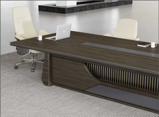 Table de conférence Table de réunion Mobilier de bureau de luxe Tables brunes modernes