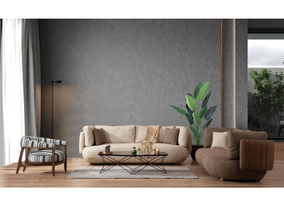 Ensemble de canapé moderne multicolore marron 3 places Fauteuil blanc Lot de 3 pièces